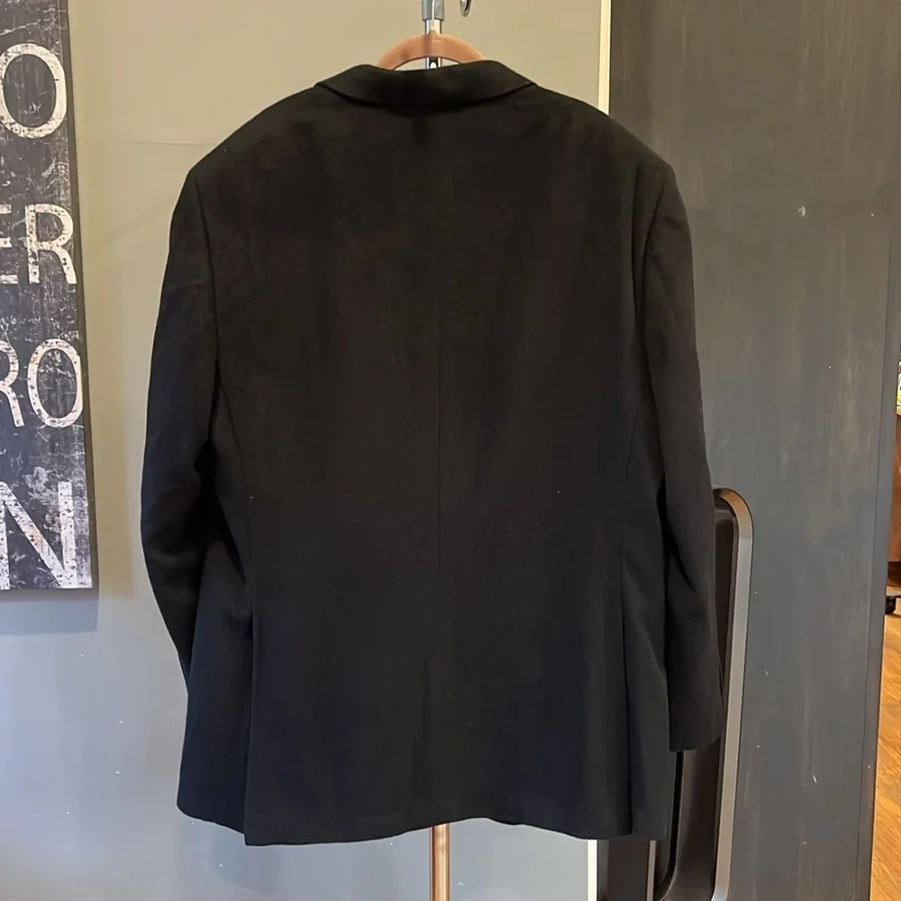 📕🥑Jos. A Bank Tailored Fit camel hair sports coat blazer black 48L
